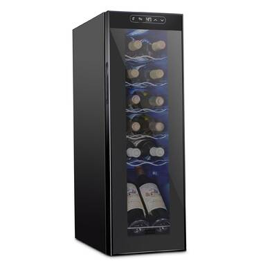 Black Decker 6 Bottle LED Display Single Zone Freestanding Wine